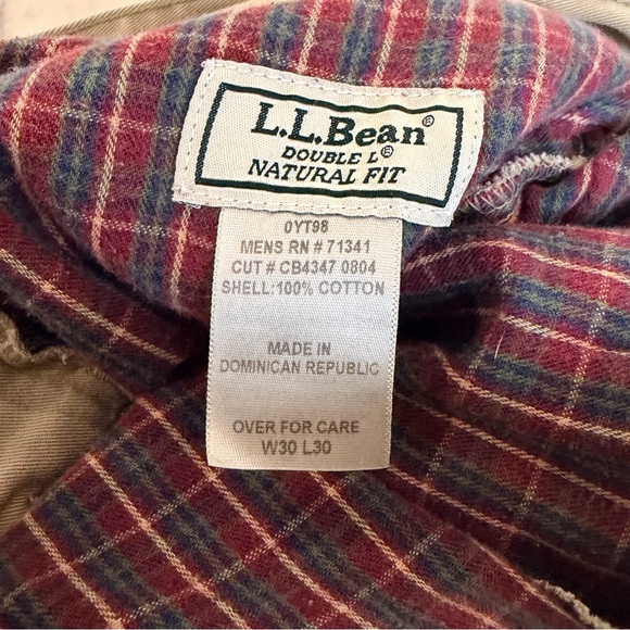 LL BeanTan Khaki Plaid Flannel Lined Chino Pants
Mens Size 30x30 - Picture 7 of 13